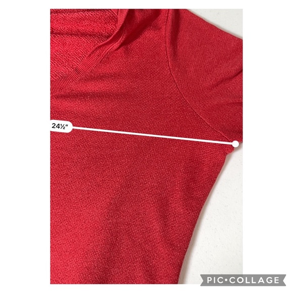 Caslon  XL RED Oversized Hoodie Tunic - Picture 6 of 10